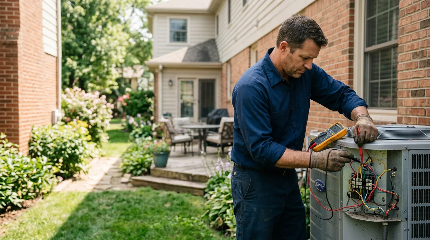 HVAC technician working near Fabius, NY